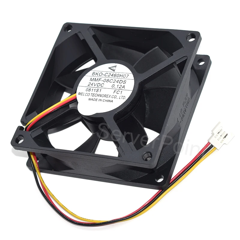 

Original For Melco MMF-08C24DS Server Cooling Fan 24VDC 0.12A 80x80x25mm 3-wire