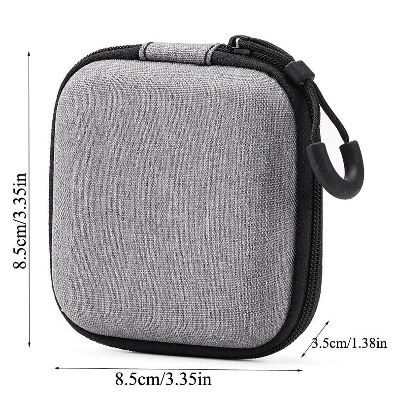 Portable Headphone Storage Case Shockproof Earphone Organizer Box Data Charge Cable Protective Bag Wireless Headset Accessories