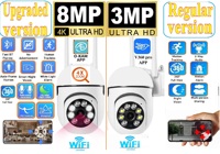 1-4Set Cameras Wifi Video Surveillance 4X Zoom IP Outdoor 8/3MP Security Protection Monitor Home Wireless Track Alarm Waterproof