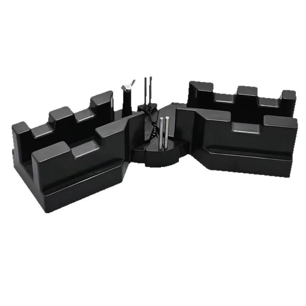 2-in-1 Woodworking Diagonal Junction Box Plastic Multi Angle 90 ° -180 ° Angle Measuring and Cutting Tool Black Precision Guide