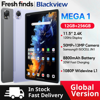 【World Premiere】Blackview MEGA 1 Tablet 11.5 inch 2.4K 120Hz Display 12GB 256GB 8800mAh 50MP+13MP Camera 33W Fast Charging Pad