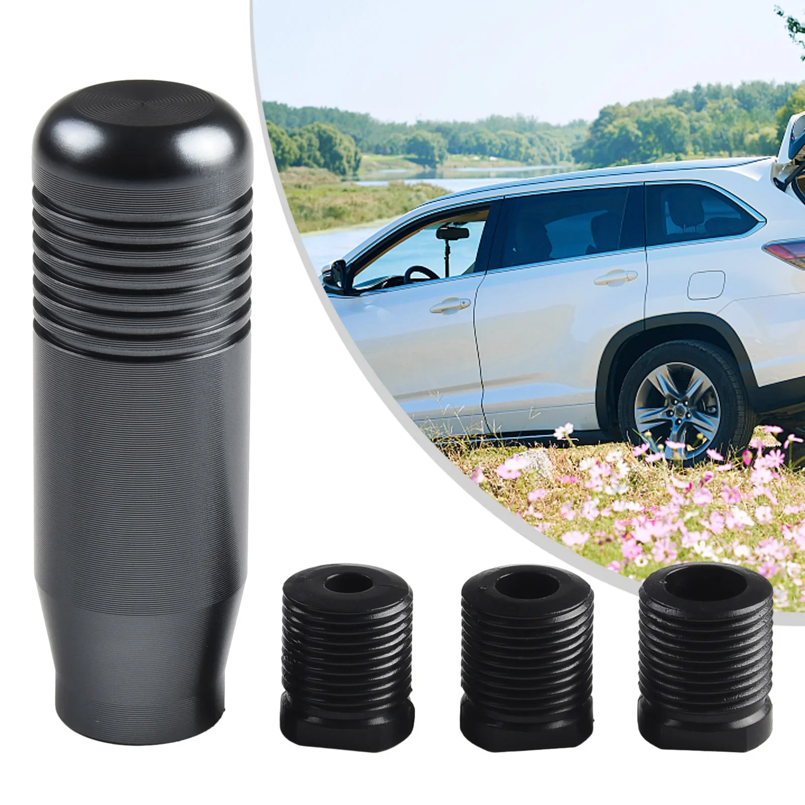 

1 Set Shift Knob Car Racing Lever With 3 Threaded Sleeves Aluminum Alloy Replacement Auto Manual Gear Stick Accessories Parts