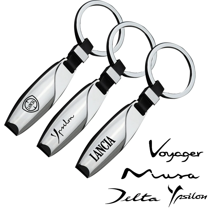 Car Keychain Pendant For Lancia Delta Musa Phedra Thesis Voyager Ypsilon 843 FLAVIA THEMA Car Accessories Decoration Gift