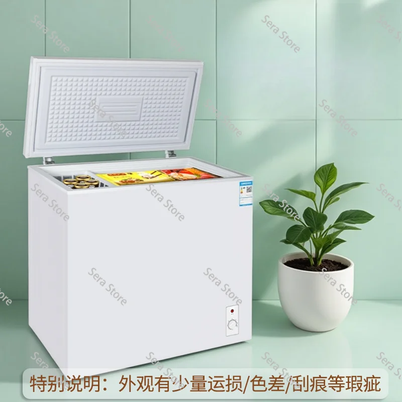 Compact Horizontal Freezer - Large Capacity Deep Freeze Cooler, Suitable for Home, Apartment & Small Business