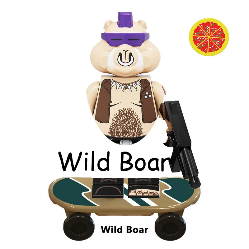 بيع كبير!!! سلاحف النينجا مايكل أنجلو دوناتيلو ليوناردو رافائيل مع نموذج تزلج بيتزا ألعاب مكعبات شخصيات الحركة للأطفال