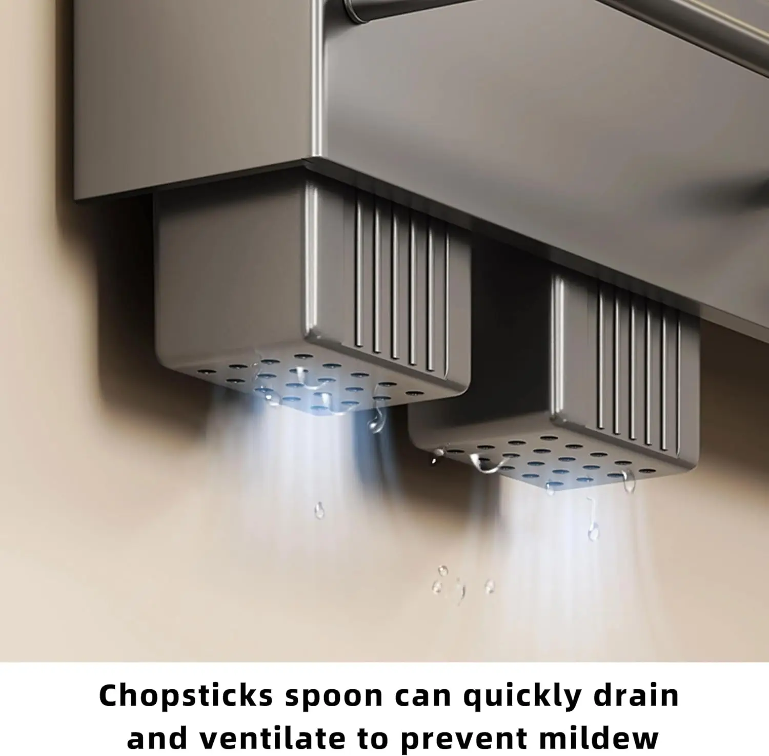 Wall-Mounted Kitchen Organizer Knife Utensil Holder with Hooks for Cooking Tools Towels | Space-Saving Kitchen Storage Rack