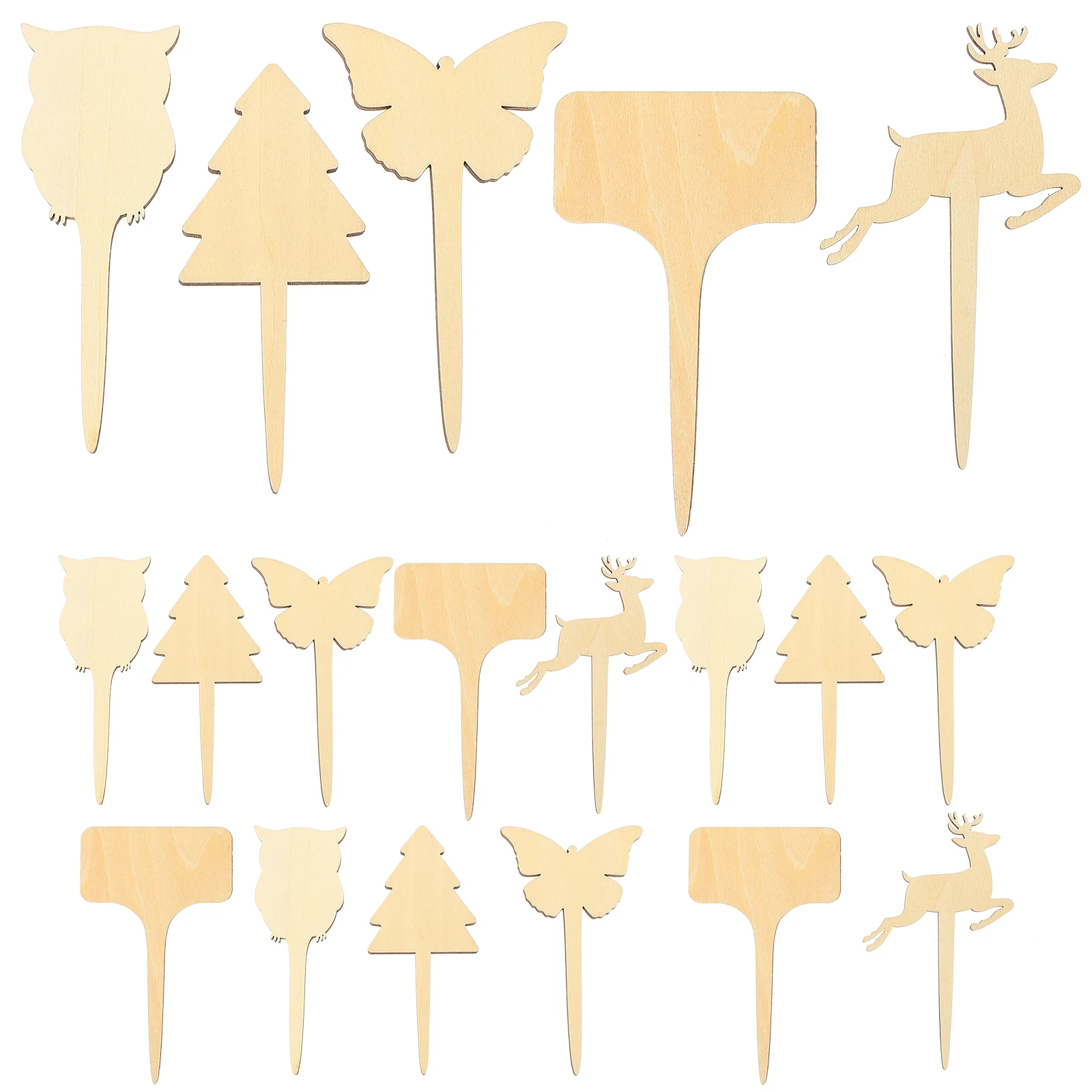 

20Pcs Wooden Plant Labels Writable Garden Tags Natural Basswood Flower Markers for Home Garden Outdoor Plant Organization Decor