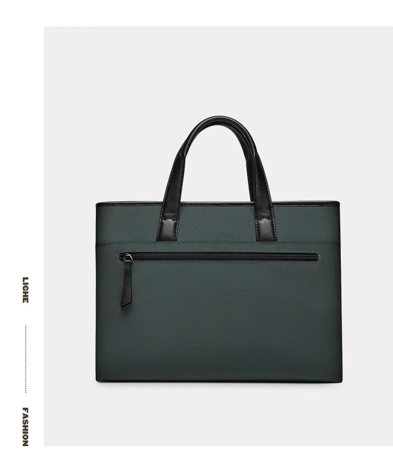 Men's Business Briefcase Wear-Resistant Laptop Notebook Computer Bag Document Handbag for Office Commuting Travel