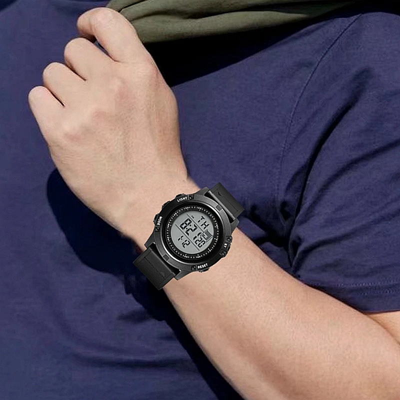 Fashion Digital Watches for Men relogio masculino Waterproof Outdoor Sport Tactical Watch Green Electronic LED Military Clocks