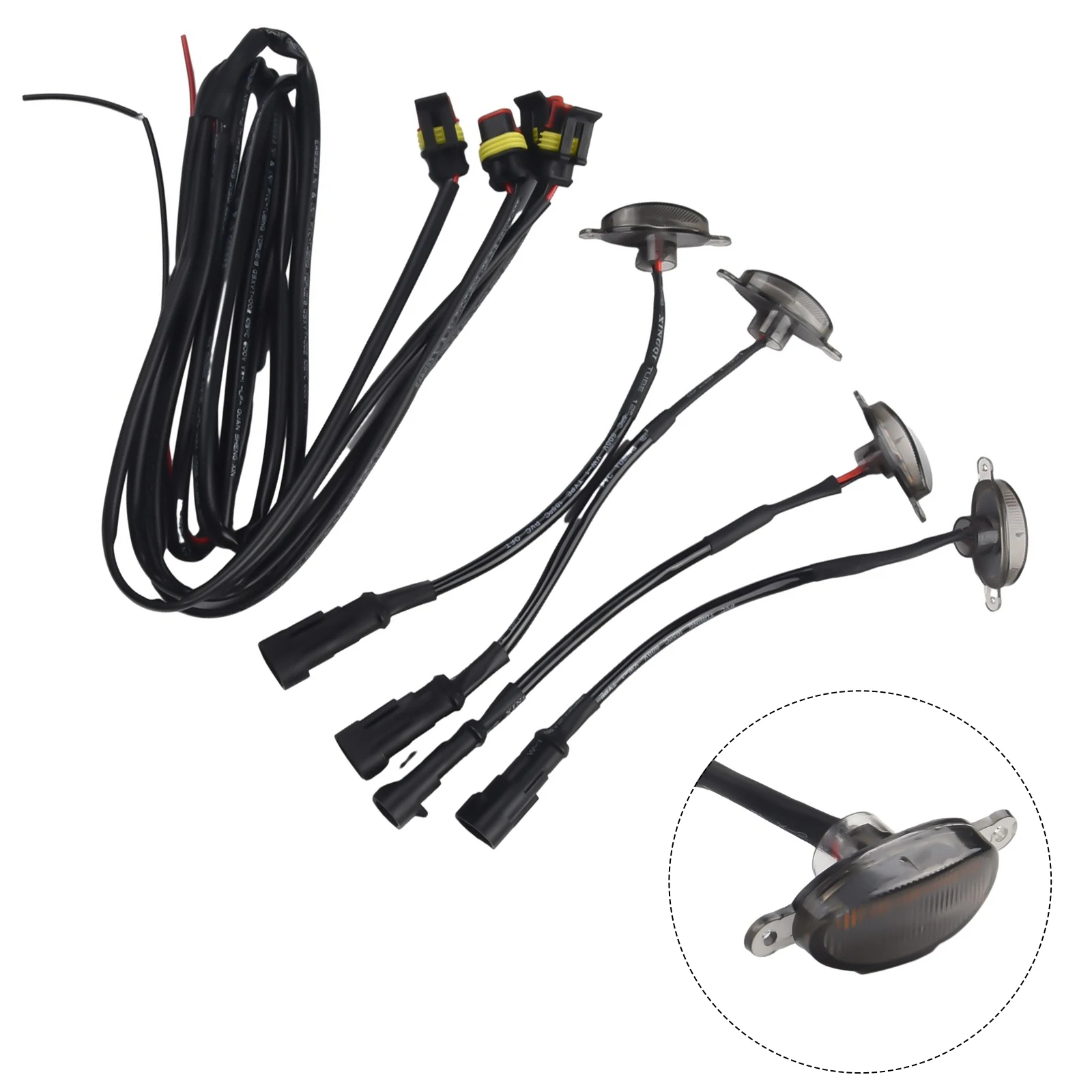 

Light Raptor Style Front Grille LED Car Accessories 2003-2021 4PCS W/wire ABS Plastic Front LED Replacement Style Useful New