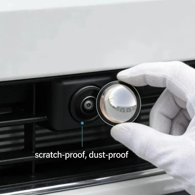 Car Camera Lens Transparent Protector Cover Universal Front Bumper Camera 360° All-Round Lens Guard PC Lens Protector Cover Kit