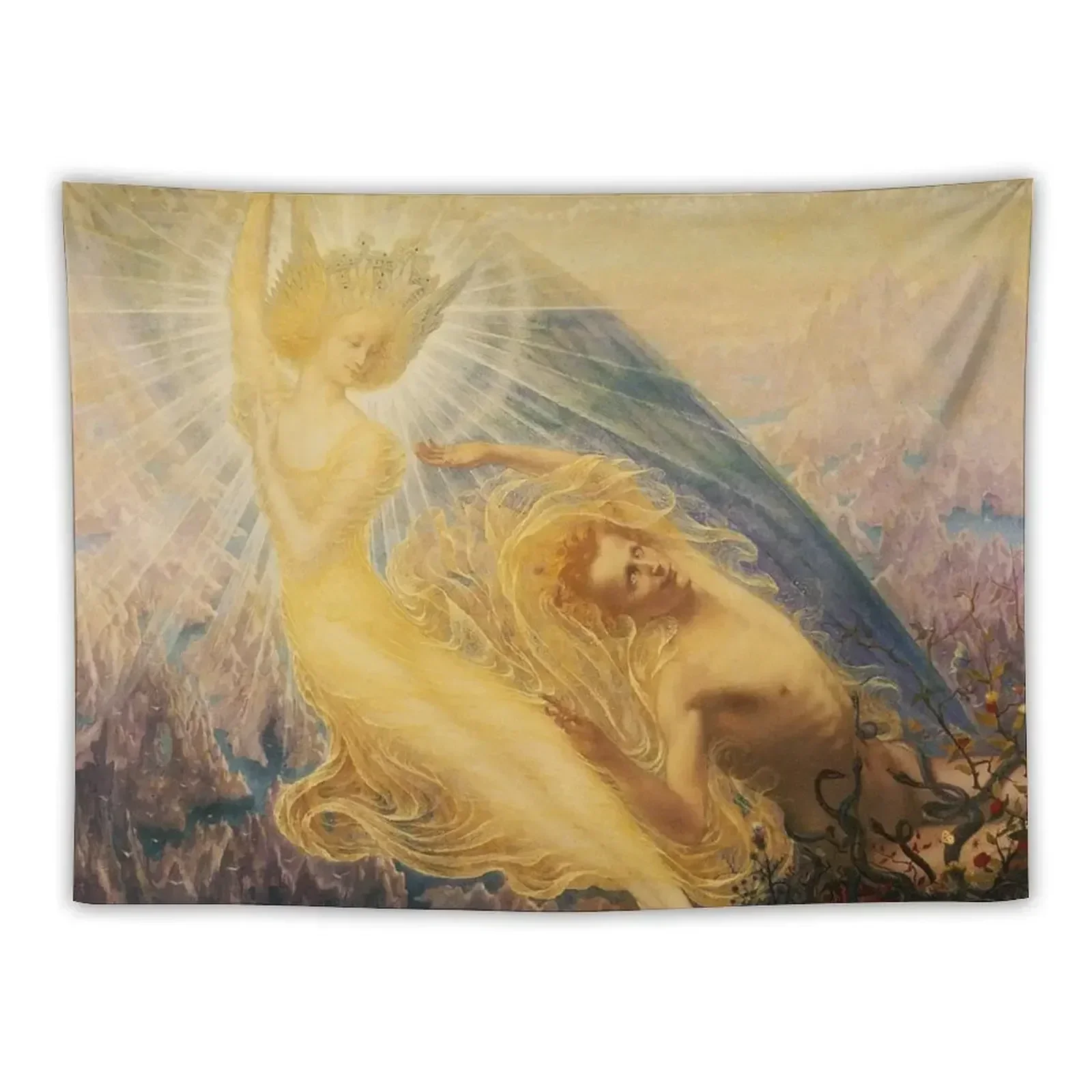 Angel of Splendors - Jean Delville Tapestry House Decoration Decorations For Room Tapestry