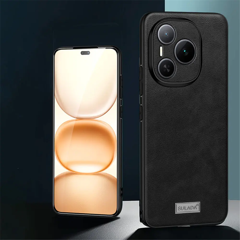 

Чехол премиум-класса из искусственной кожи личи для Honor Power, противоударная задняя крышка на ощупь