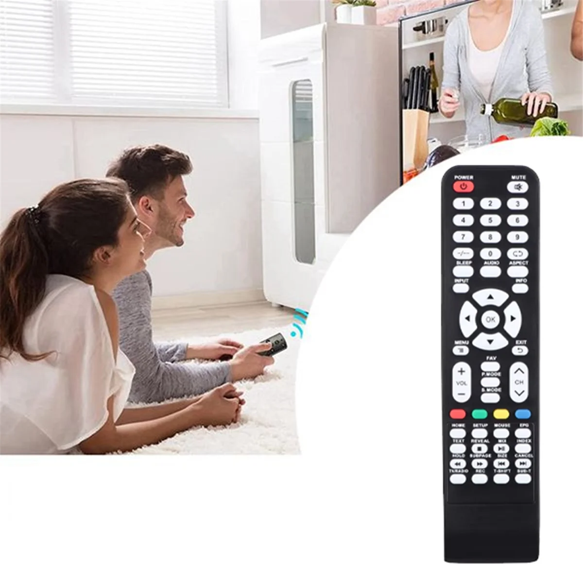 Remote Control Universal AA87C untuk TV Pintar TV HDTV LED LCD - untuk Berbagai Model