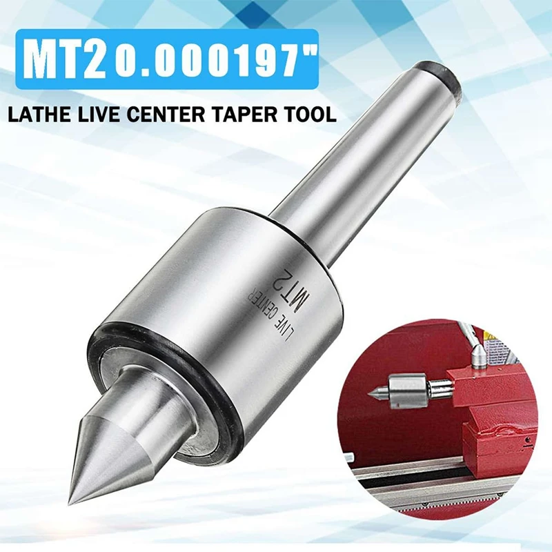 MT2 0.000197 Inch 60 Degree Steel Lathe Live Center Taper Tool Lathe Live Center Taper Tool image 5