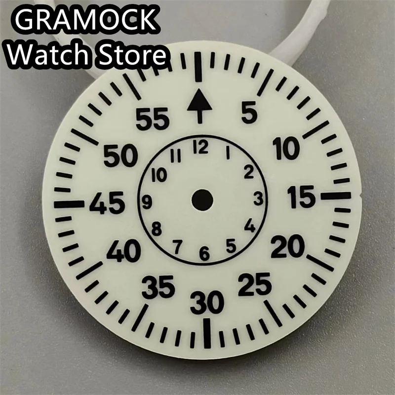 GRAMOCK 29mm Full Green Luminous Pilot dial Creamy Blue Black NH35 NH36NH38NH34 ETA2824 2836 PT5000 Miyota DG Series Movement