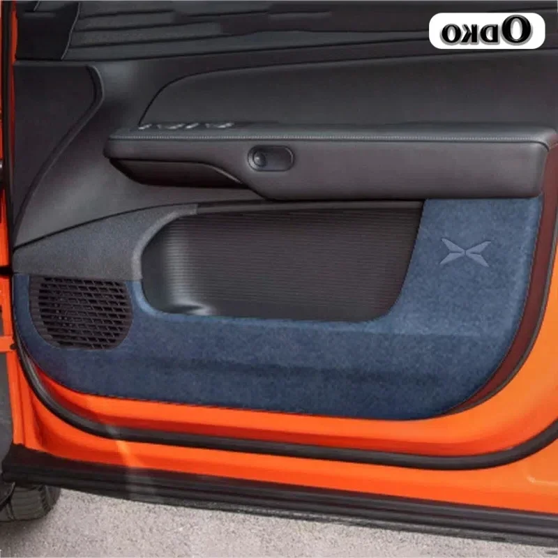

4Pcs Car Door Anti Kick Protection Pad Panel For Xpeng G6 2023 2024 Made of Alcantara Suede Auto Doors Anti-Dirty Trim
