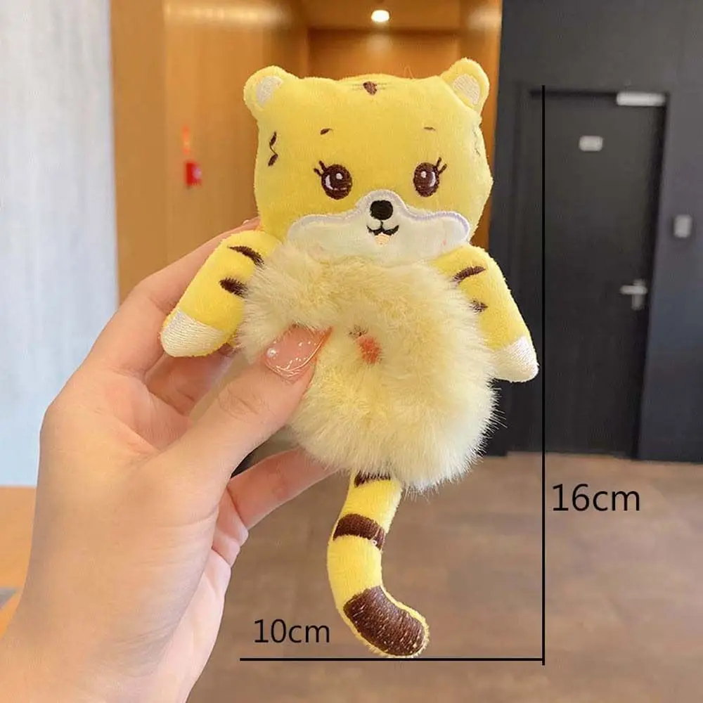 Стирка лица, мультяшный тигр, эластичные резинки для волос, обруч для волос, плюшевая веревка для волос, веревки для волос с тигром, ленты для волос, повязки на голову с тигром, корейский стиль