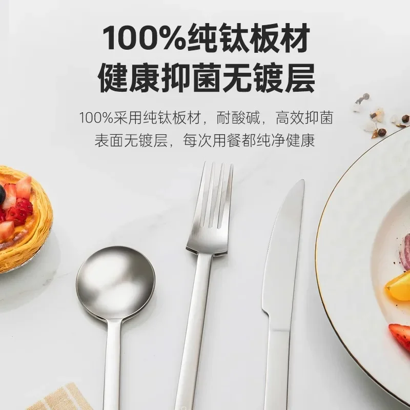 Western tableware, knives, forks and spoons set, high-end light luxury, high-end steak, knife and fork three-piece set