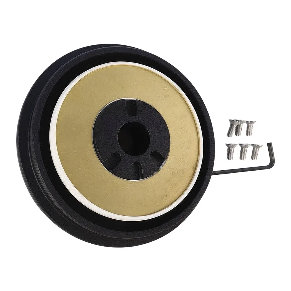 For Custom Steering Wheel Install Steering Wheel Hub Alloy Hub Adapter Black For Toyota Land Cruiser 1985-1990