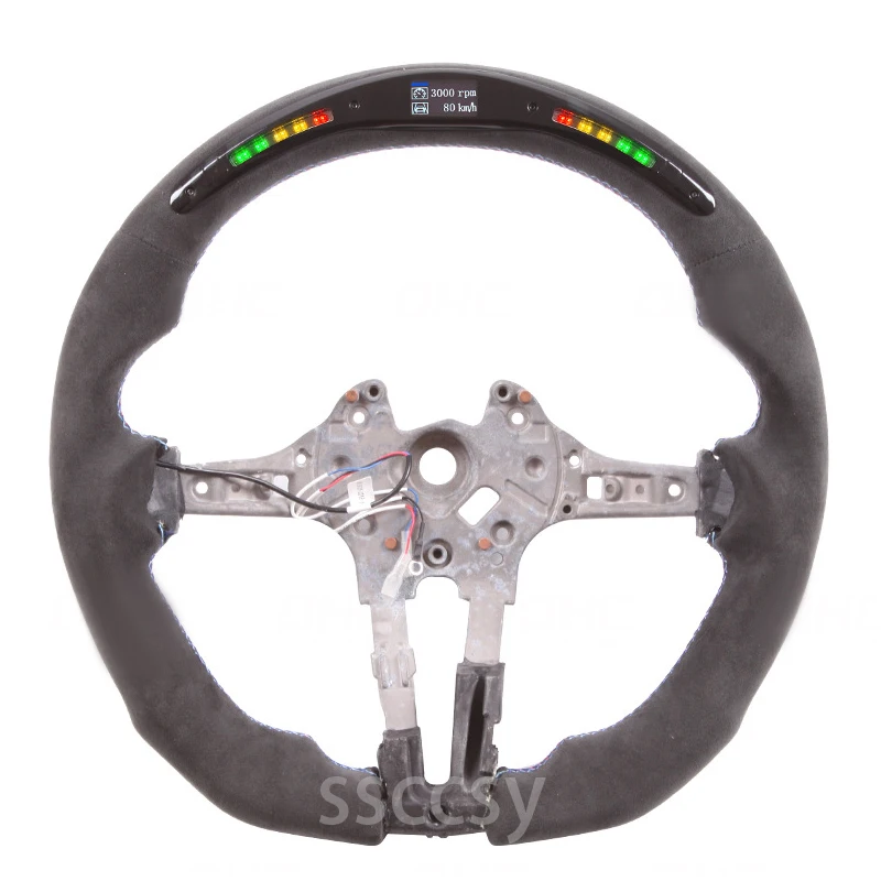 LED Alcantara Steering Wheel For BMW F10 F20 F30 F32 F22 M3 M5 Cars Accessories Steering Wheel Modification