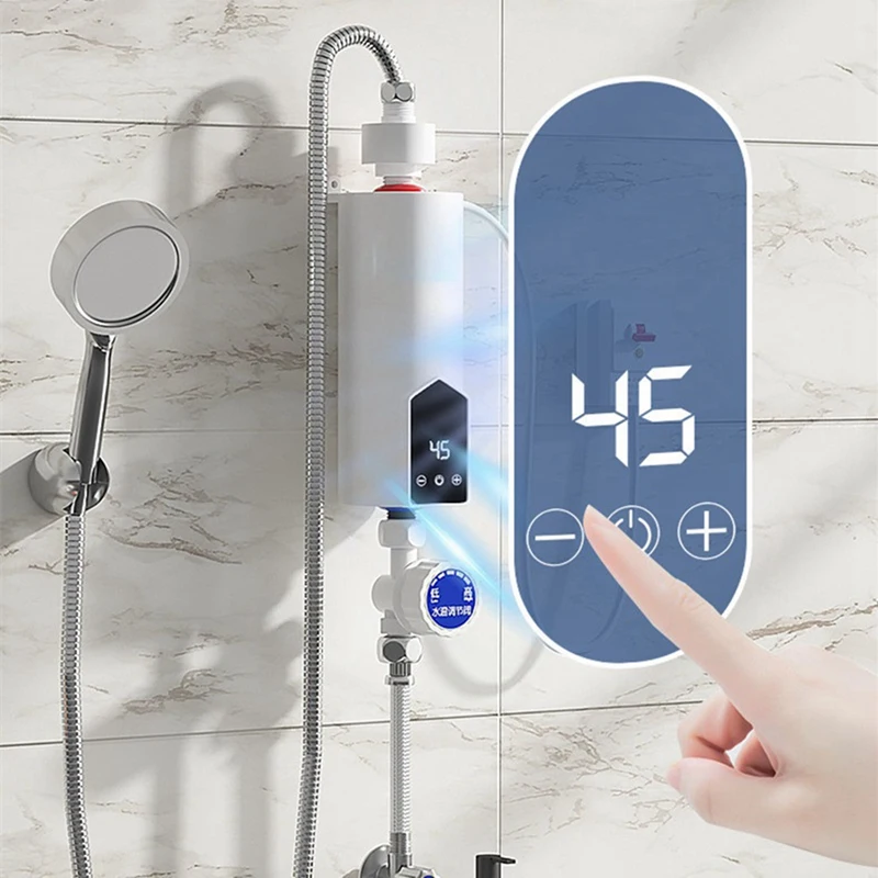 1 Set Tankless Water Heater Faucet That Is Hot And Fast Hot-Connected Small Kitchen Treasure Tap Water Heater 5500W EU Plug