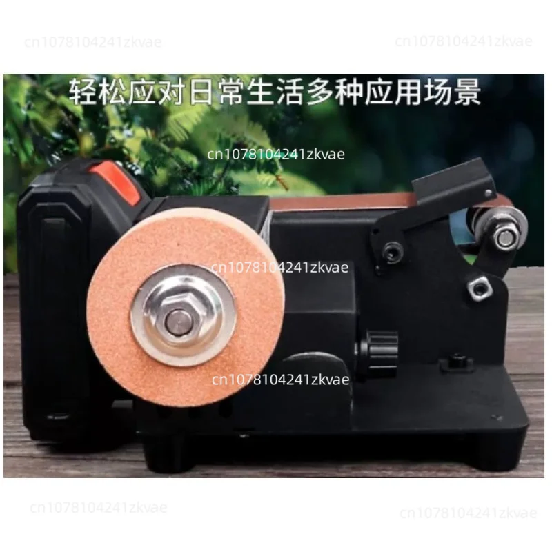 Mini Electric Belt Sander, Desktop DIY Polishing & Grinding Machine, Angle‑Fixed Knife Sharpener Blade‑Opening Tool