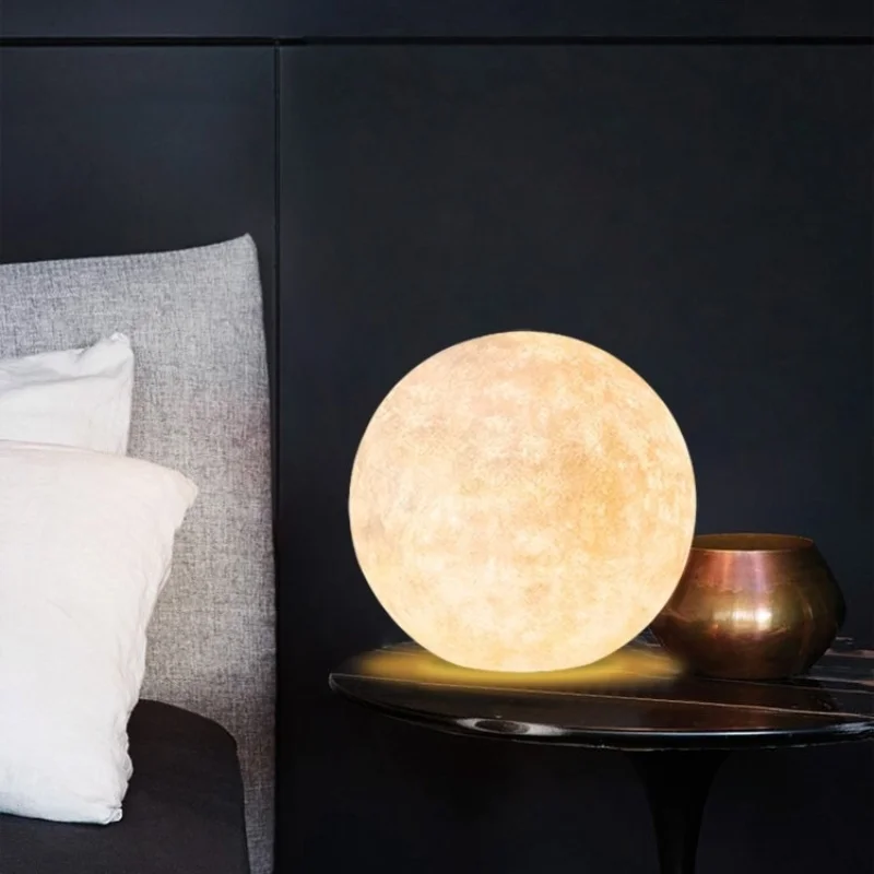 

Led Moon Light Bedside Lamp Desktop Lamp Moon Night Light Ambient Light Soft Lighting Decoration USB Charging Plug In AC110-220V