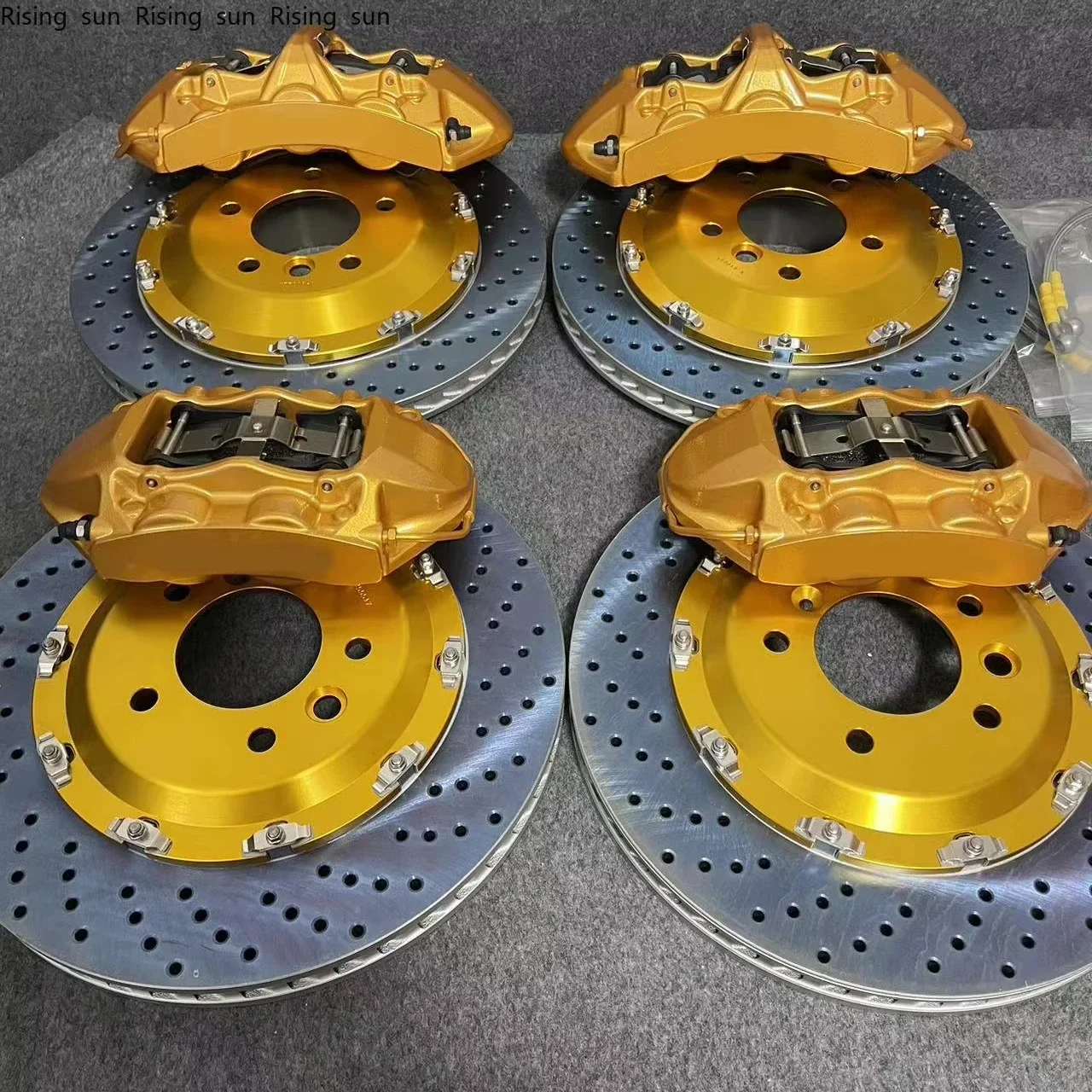 ترقية مجموعة الفرامل الكبيرة 6 مكابس الفرامل الفرجار ل ايسوزو d'max 2022 6 بيستونز مجموعة الفرامل لسلسلة f