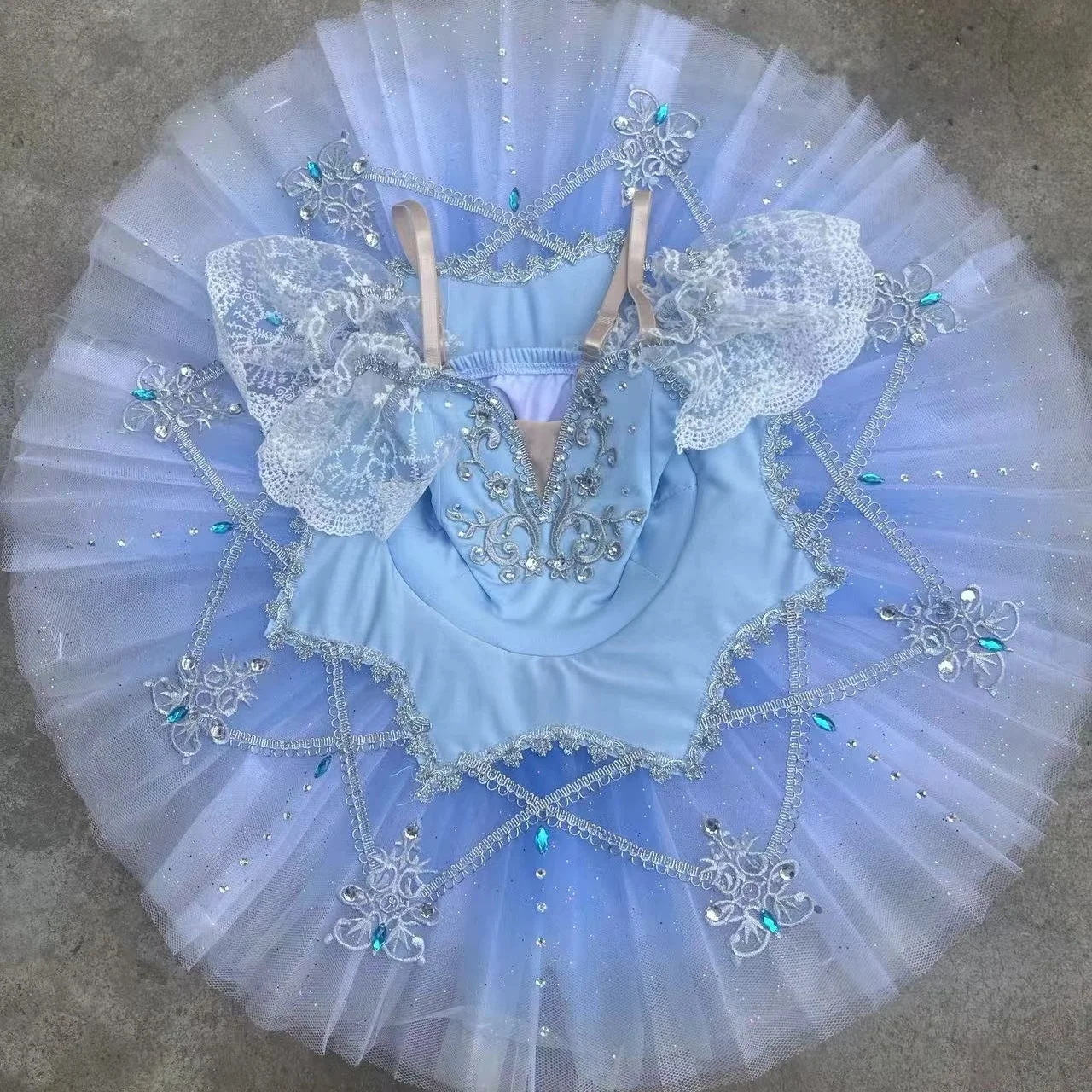 

Sky Blue Professional Ballet Tutu Girls Women Swan Lake Ballet Dance Clothes Adult Pancake Ballerina Tutu Dress Competition