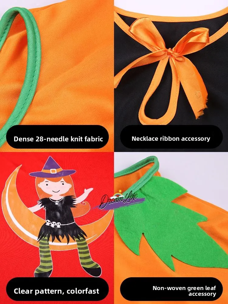 loween Witch Costume Children's Outfit for Girls Boys Toddler Performance Magic Robe Prop Cosplay Set Traditional Hanfu