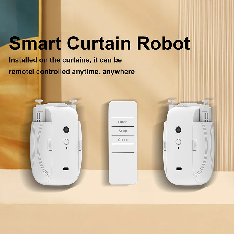 Smart For Home Curtain Opener Electronic T/U Track Curtain Motor Robot Remote Button Control Automatic Curtain Opener