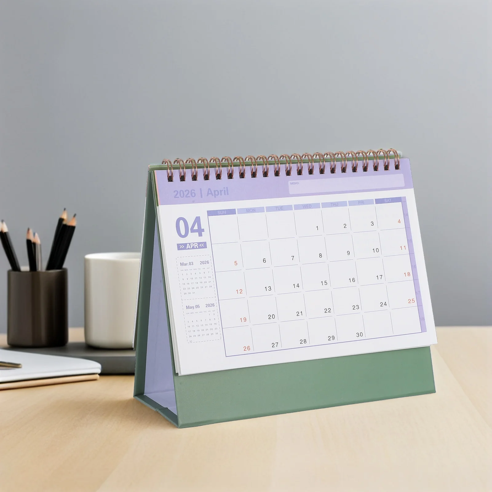 2026 أجندة مكتبية /رزنامة مكتبية صغيرة الدائمة الوجه مخطط 2025-2026 تقويم مكتبي للمنزل مكتب مدرسة ديكور لوازم الطباعة