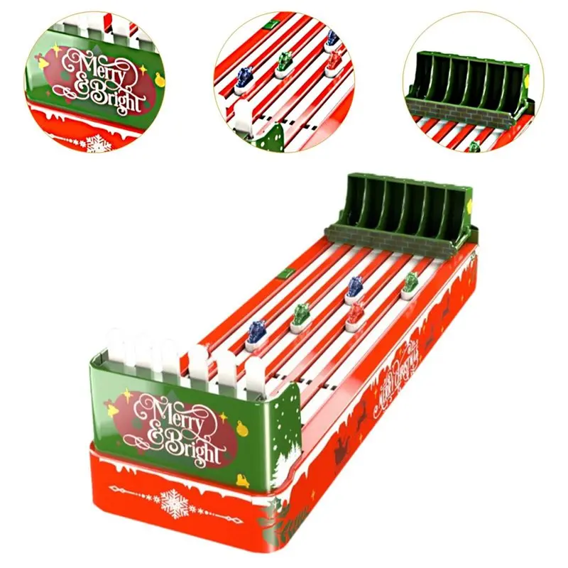 BEDW-Jogo de corrida de cavalos de mesa temático de Natal engraçado para presente de interação familiar lembranças de festa divertidas em casa interativas