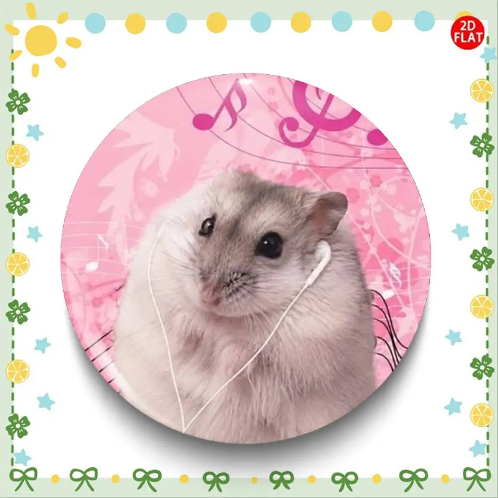2D Flat Hamster Classic Fashion Badge Pin Brooch For Jeans Clothes Backpack Hat Collectible Gift For Festival S