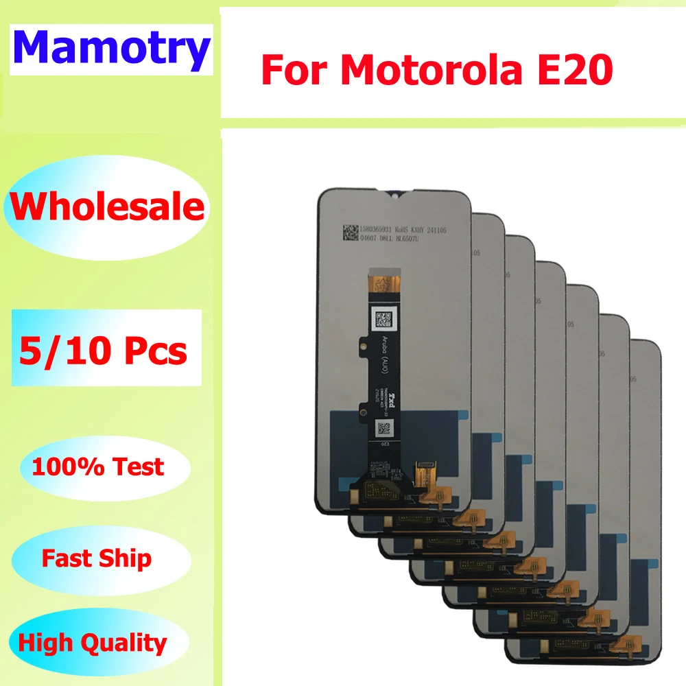 

Оптовая продажа, 5/10 шт./лот для Motorola Moto E20, сенсорный ЖК-экран XT2155 XT2155-1, дисплей в сборе