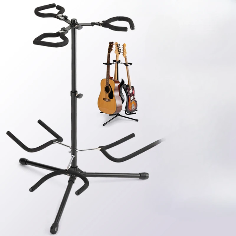 Multi stage guitar stand GS7353B, third gear placement, electric guitar, wooden guitar display stand