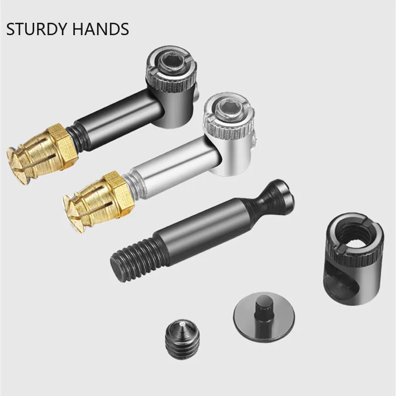 20set Thickened Four-in-one Furniture Fastener Dowel Connector Cam Lock Connecting Screw Wardrobe Link Fixer Hardware Fasteners