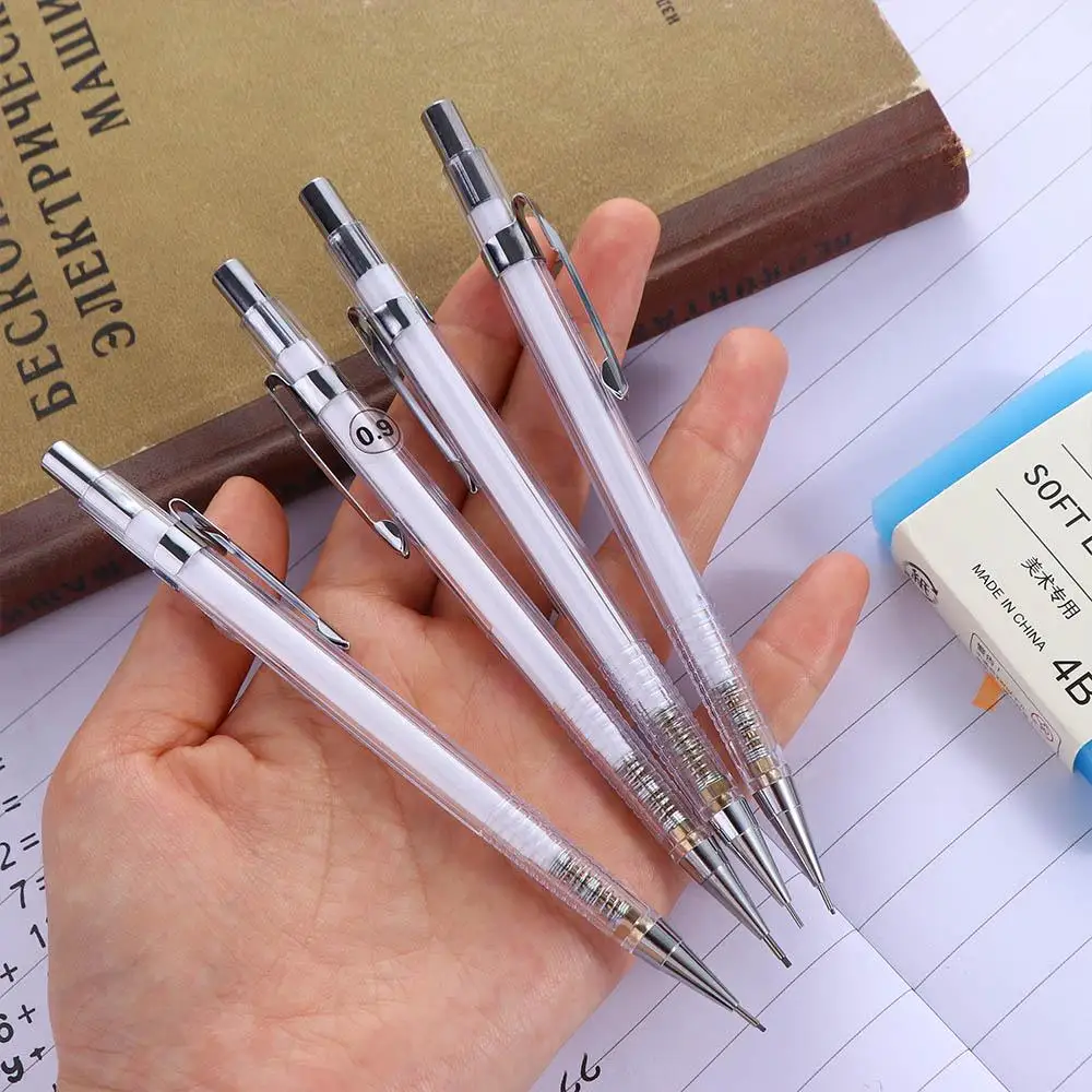 Fournitures 0.3 0.5 0.7 0.9mm écriture Transparent Art peinture crayon automatique crayon mécanique crayon de propulsion crayon mobile