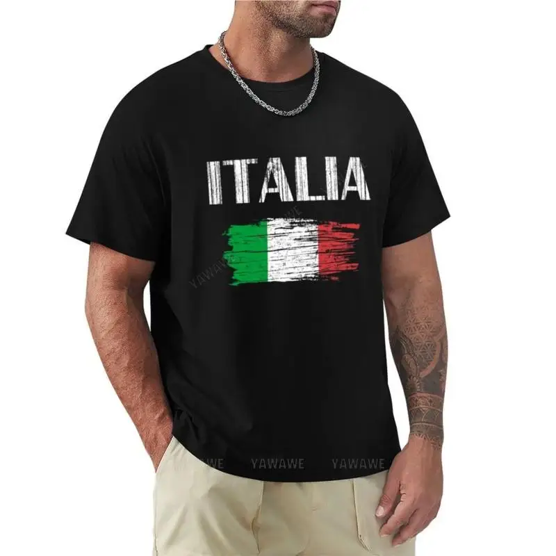 Italia Italian Flag Vintage Graphic - Italy Lovers Tourists Souvenir Cool National Gift T-Shirt graphic t shirt clothes for men