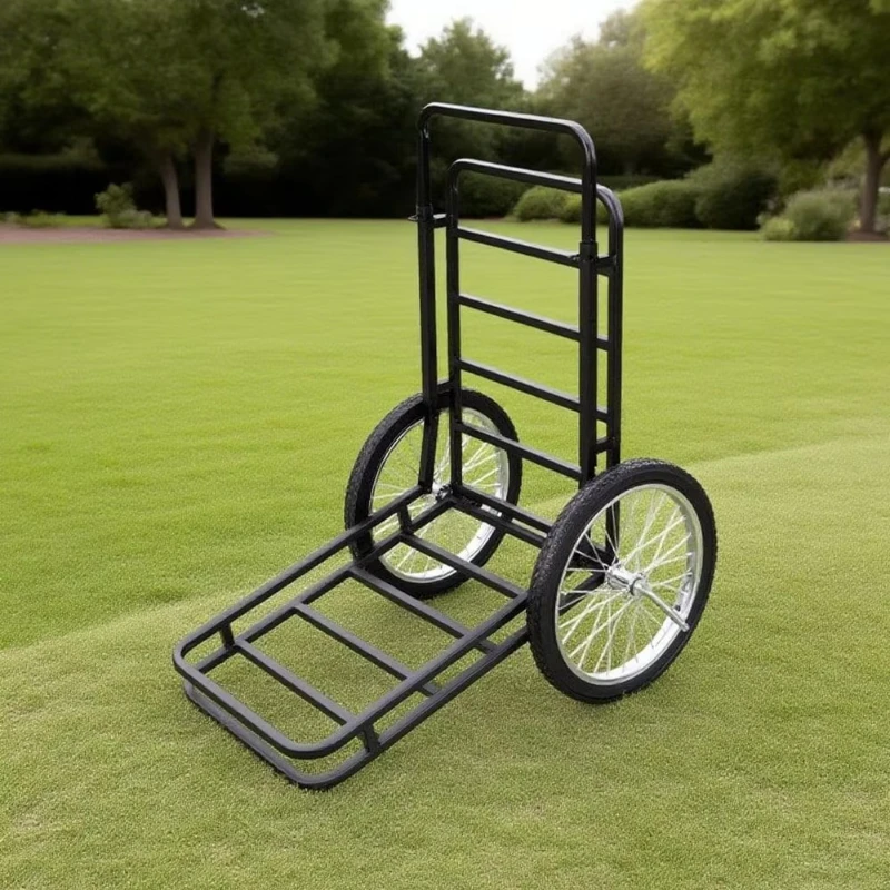 20-Inch rubber wheel foldable metal platform camper