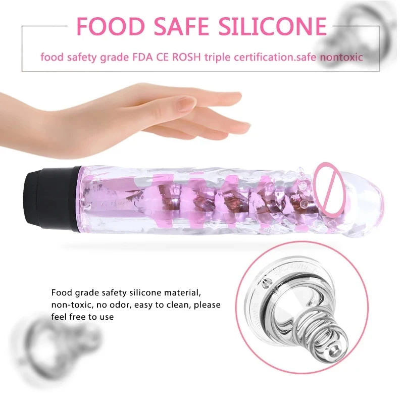 Powerful Dildo Vibrator for Women, G Spot Vibrators, Nipple Clitoris Stimulator, Female Sex Toys, Adult Goods, Masturbator