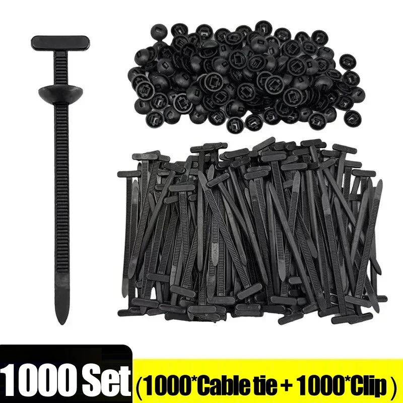 2026 Nylon Universal Cable Tie Buckle Heavy Duty Self-Locking Nylon Zip Ties Holder Multipurpose Plastic Cable Ties 1000-1Set