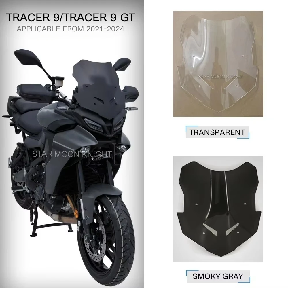 

Motorcycle Accessories Windshield Deflector For YAMAHA tracer 9 Tracer9 TRACER-9 GT 2021 2022 PC Windscreen Protector Wind Cover