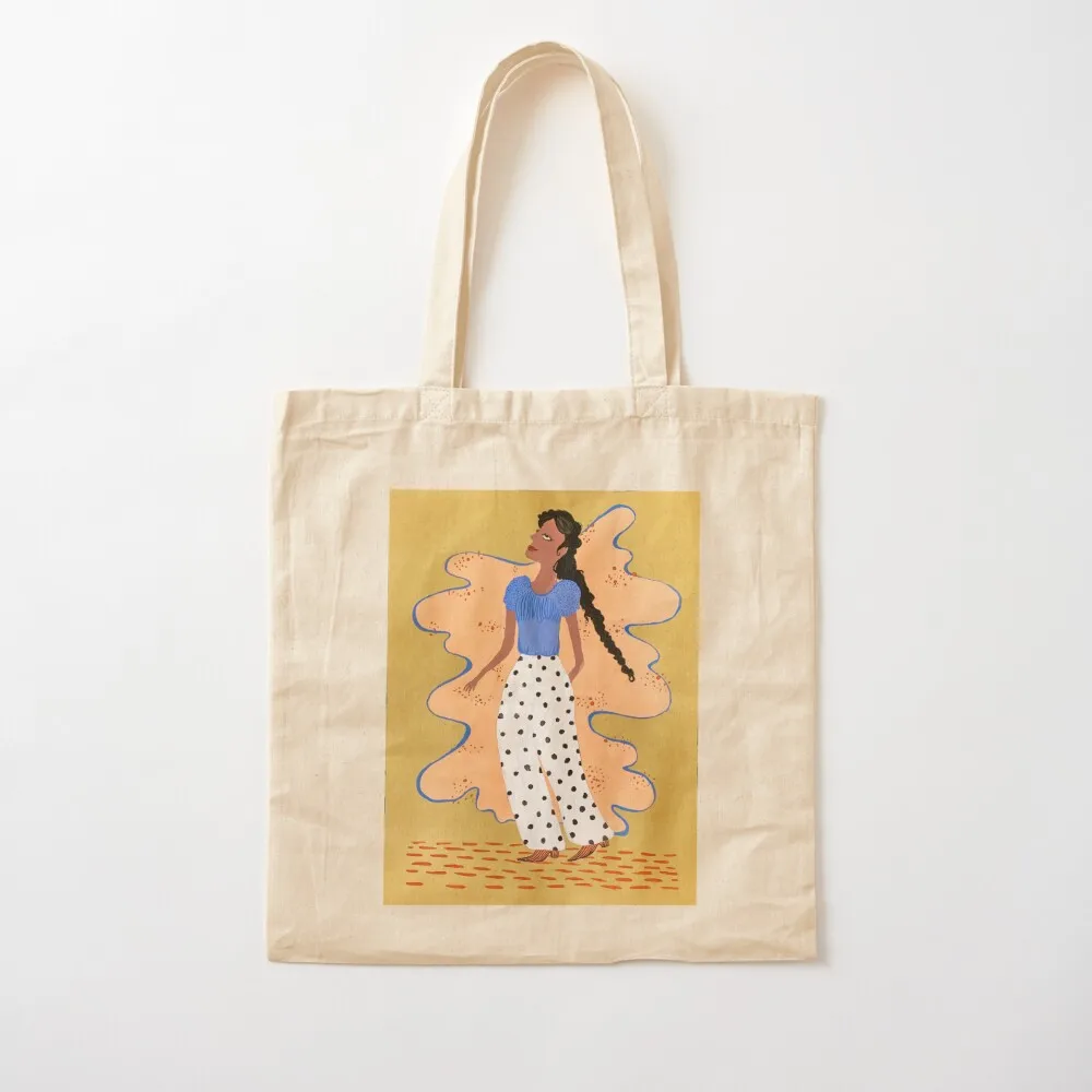 girl with braid Tote Bag ecological bags Women's shopping bag Canvas Tote Bag