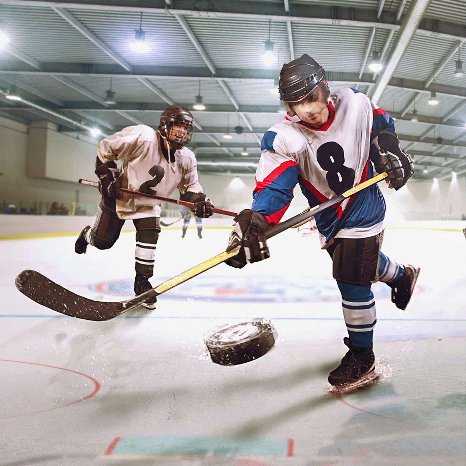 9Pcs Professional Grade Ice Hockey Puck Rubber Puck with Anti-Slip Texture for Accurate Shots Passes Adult Kids
