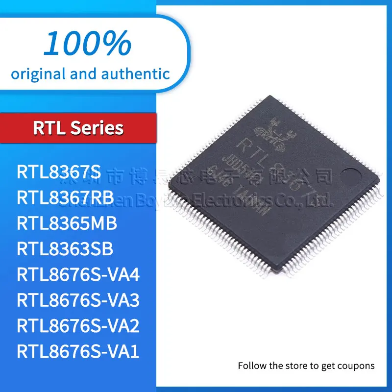 

Original RTL8367S RTL8363SB RTL8367RB RTL8365MB RTL8676S VA1 VA2 VA3 VA4 VC CG VB New wireless transceiver IC chip LQFP-128