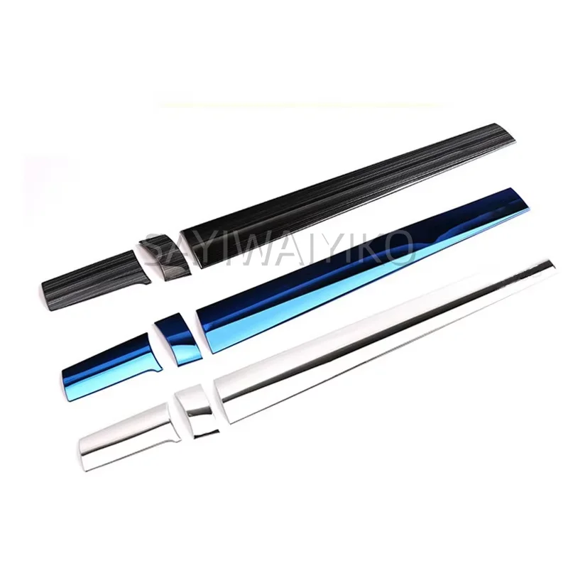 For Honda Civic 2016-2017 3Pcs Stainless Steel Color Car Interior Front Center Control Dashboard Stripe Cover Trim