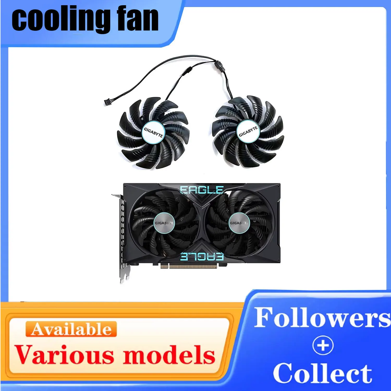 Brand New T12915SU PLD09210S12HH 2PIN/3PIN GTX 1650 GPU Fan for GIGABYTE GTX 1650 EAGLE Graphics Card Cooling