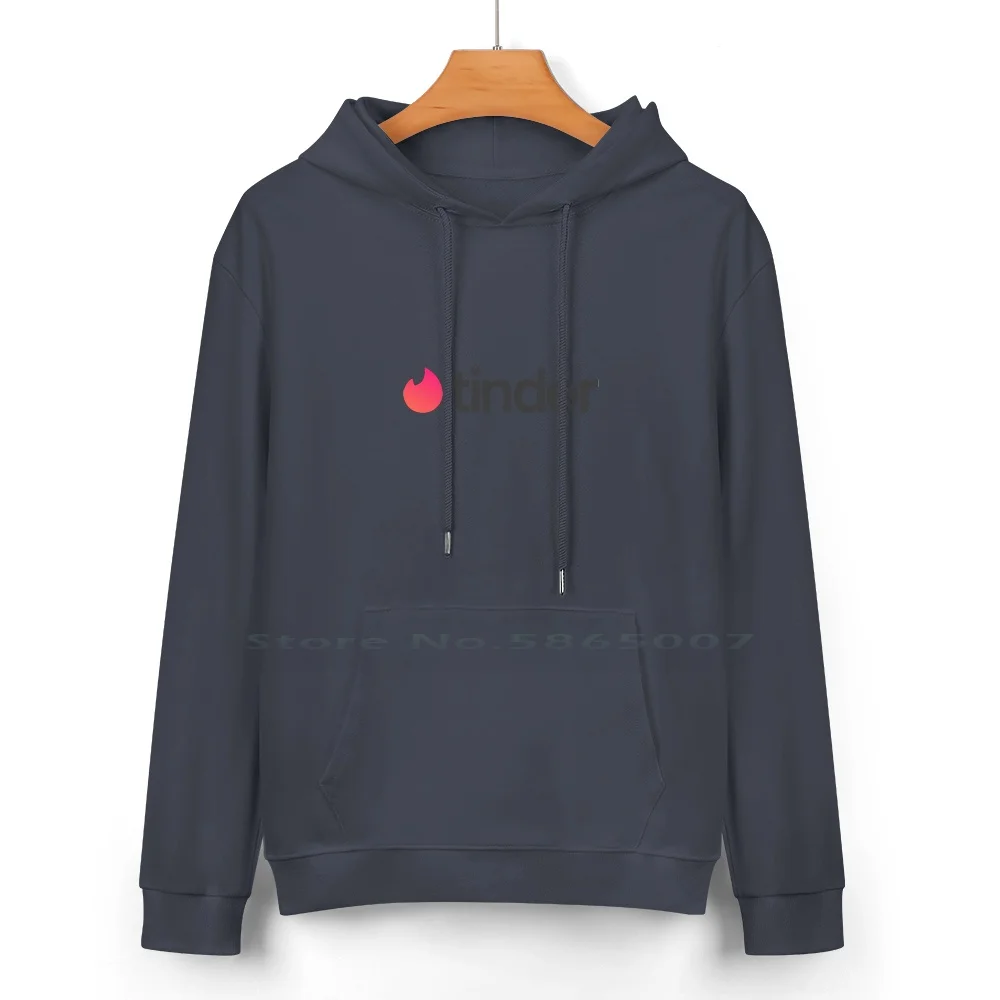 Tinder Logo Pure Cotton Hoodie Sweater 24 Colors Tinder Love Sex Ok Cupid Okcupid Dating Apps Funny Grindr Badoo Hooking Up